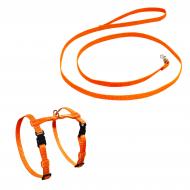 Комплект для собак Lucky Pet Н-образный Лапки капрон 10/22-32/24-35 оранжевый