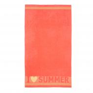 Полотенце пляжное I Love Summer 90x160 см коралловый