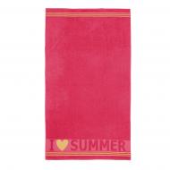 Полотенце пляжное I Love Summer 90x160 см фуксия