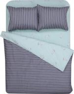 Комплект постельного белья Zebra 1,5 серый с бирюзовым La Nuit