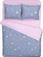 Комплект постельного белья Watermelon 1,5 серый с розовым La Nuit