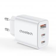 Зарядний пристрій Choetech PD3046-EU-WH, USB-A/USB-C, 30Вт, QC3.0/PD/PPS