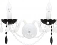 ВИТРИНА! Бра ArtGlass СЕ (2-02) 2x40 Вт E14 бело-черный 0027/02/20