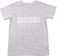 Футболка для девочек Фламинго Today's Outfit р.128 светло-серый меланж 806-424