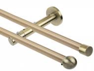 Комплект карниза Gardinia Memphis Kugel подвійний із відкритим кронштейном антична латунь 240 см Комплект карниза Gardinia Memphis Kugel подвійний із відкритим кронштейном антична латунь 240 см