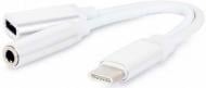 Адаптер Cablexpert USB Type-C - mini-jack 3,5 мм white (CCA-UC3.5F-02-W)