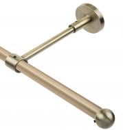 Комплект карниза Gardinia Memphis Kugel одинарный с закрытым кронштейном античная латунь 160 см