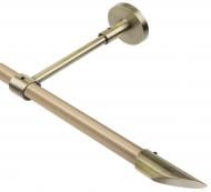 Комплект карниза Gardinia Memphis Lazio одинарний із закритим кронштейном антична латунь 160 см Комплект карниза Gardinia Memphis Lazio одинарний із закритим кронштейном антична латунь 160 см