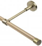 Комплект карниза Gardinia Memphis Endkappe одинарный с закрытым кронштейном античная латунь 240 см