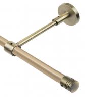 Комплект карниза Gardinia Memphis Zilinder одинарный с закрытым кронштейном античная латунь 240 см