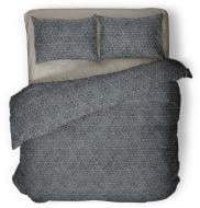 Комплект постельного белья Fan семейный серый с рисунком Luna