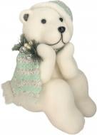 Декорация новогодняя Мишка сидячий 28х26х32 см белый с мятным G32786