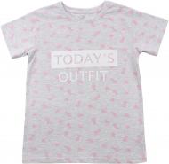 Футболка для девочек Фламинго Today's Outfit р.158 светло-серый меланж 806-424
