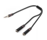 Кабель Cablexpert 0,2 м черный (VA116) стерео аудио 3.5 мм M/F 2х3.5 мм