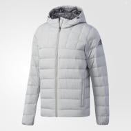 Пуховик мужской демисезонный Adidas NUVIC HEATHER BQ8624 р.XL светло-серый