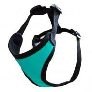 Шлея Lucky Pet №4 шкіра+сітка 54-75 см/61-88 см блакитний