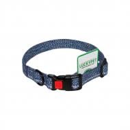 Ошейник Lucky Pet Milange одинарный светоотражающий с фастексом 20 мм (25-33) синий