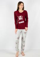 Пижама женская Roksana Funny Chick №1302/16841 р. 48 бордовый
