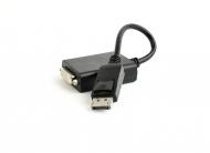 Адаптер Cablexpert 0,1 м чорний (A-DPM-DVIF-03) перехідник DisplayPort на DVI