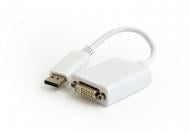 Адаптер Cablexpert відео 0,1 м (A-DPM-DVIF-03-W) перехідник DisplayPort на DVI