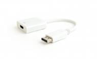 Адаптер Cablexpert 0,1 м білий (A-DPM-HDMIF-03-W) перехідник DisplayPort на HDMI