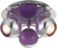 ВІТРИНА! Спот Globo Splash 3x5 Вт GU10 фіолетовий 57887-3O