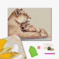 Алмазна мозаїка Левине серце 40х50 см Brushme