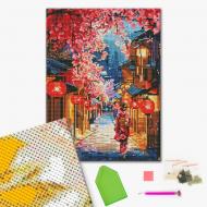 Алмазная мозаика Улица в сакуре 40х50 см Brushme