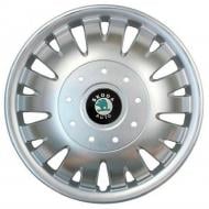 Колпак для колес SKS выпуклые (на бусы) SJS Skoda 410 (logo gray) R16" 4 шт. серебряный Колпак для колес SKS выпуклые (на бусы) SJS Skoda 410 (logo gray) R16" 4 шт. серебряный