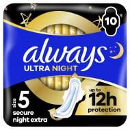 Прокладки гігієнічні Always Secure Night Extra Розмір 5 10 шт.