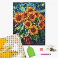 Алмазная мозаика Подсолнечники 40х50 см Brushme