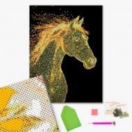 Алмазная мозаика Светящаяся лошадь 40х50 см Brushme