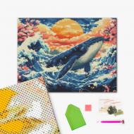 Алмазная мозаика Синий кит 30х40 см Brushme