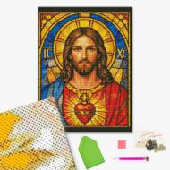Алмазная мозаика Святое сердце Иисуса 40х50 см Brushme