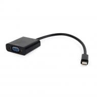 Адаптер Cablexpert 0,15 м черный (A-mDPM-VGAF-02) преобразователь Mini DisplayPort в VGA
