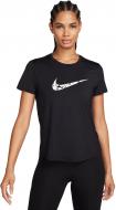 Футболка Nike W NK ONE SWSH HBR DF SS TOP FN2618-010 р.M черный