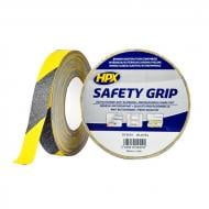 Стрічка проти ковзання HPX Safety Grip жовто-чорна SY2518 25 мм 18 м