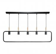 Подвес Светкомплект Loft RL 5x40 Вт E27 черный/дерево