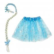 Костюм детский карнавальный Shantou (юбка и обруч) бело-голубой E2508