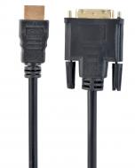 Кабель Cablexpert 10 м чорний (CC-HDMI-DVI-10MC) HDMI-DVI, V1.3/19-пін, позолочені конектори