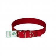 Ошейник Lucky Pet двойной брезент+кожа 4,5/67-83 красный
