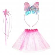 Костюм детский карнавальный Shantou обруч, волшебная палочка, юбка розовый E2504-2