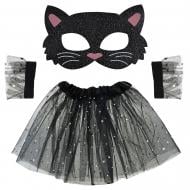 Костюм детский карнавальный Shantou (юбка, маска, браслеты) черный E2514-1