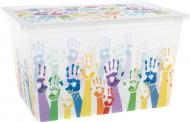 Контейнер для хранения с кришкой Colored Hands 50 л 310x370x525 мм
