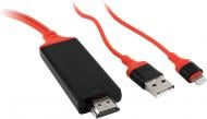 Кабель Cablexpert Lightning – HDMI + USB 2.0 1,8 м красный (CC-LMHL-01)