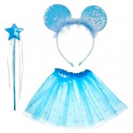 Костюм детский карнавальный Shantou обруч, волшебная палочка, юбка голубой E2504-1