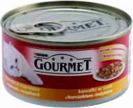 Корм Gourmet шматочками з куркою та індичкою 12137274 195 г