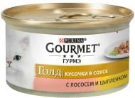 Корм Gourmet Gold з куркою та лососем в соусі 85 г Корм Gourmet Gold з куркою та лососем в соусі 85 г