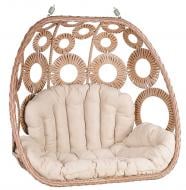 Кресло-кокон Венера NEW 2-мест с подушкой без опоры (1350x800x1300) бежевый