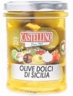 Оливки Castellino зеленые Вердолина сладкие из Сицилии в рассоле 180 г